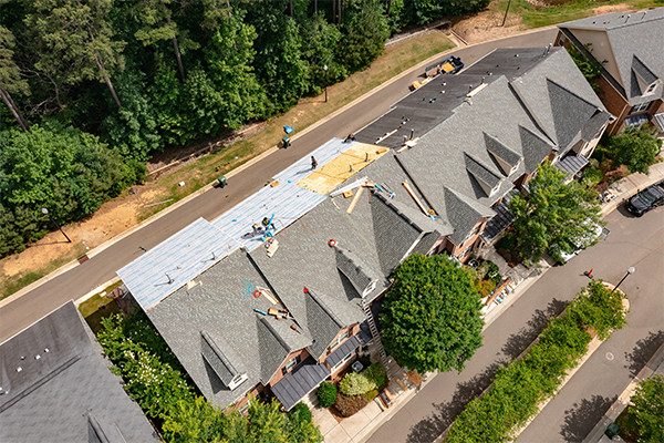 Multi-family shingle roof replacement by a commercial roofing St Louis crew